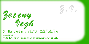 zeteny vegh business card